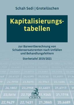 Kapitalisierungstabellen: zur Barwertberechnung von Schadensersatzrenten nach Unfällen und Behandlungsfehlern