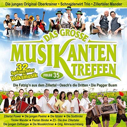 Das Grosse Musikantentreffen; Folge 35; Jungen Oberkrainer; Schneiderwirt Trio; Zillertaler Mander; Fetzigen aus dem Zillertal; Oeschs die Dritten; Pagger Buam; Jungen Pseirer; Ilztaler; Mooskirchner; Jungen Zellberger; Florian Binder; Tiroler Mander;