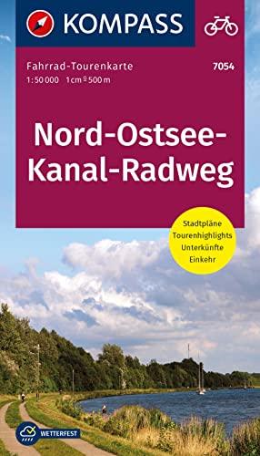 KOMPASS Fahrrad-Tourenkarte Nord-Ostsee-Kanal-Radweg 1:50.000: Leporello Karte, reiß- und wetterfest