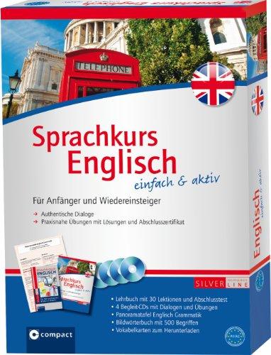 Sprachkurs Englisch einfach & aktiv. Medienpaket mit 2 Büchern, 4 CDs, Grammatiktafel und Downloads. Compact SilverLine