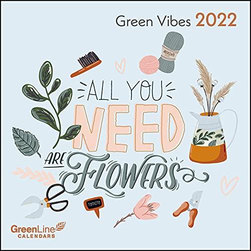 GreenLine Green Vibes 2022 - Wand-Kalender - Broschüren-Kalender - 30x30 - 30x60 geöffnet: Make Every Day Earth Day