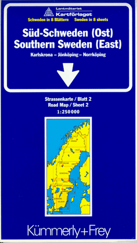 Schweden II. Süd- Schweden (Ost) 1 : 250 000. Kümmerly und Frey- Karte. Karlskrona - Jönköping - Norrköping. Straßenkarte.: Karlskrona, Jonkoping, Norkoping (Regional Maps - Sweden)