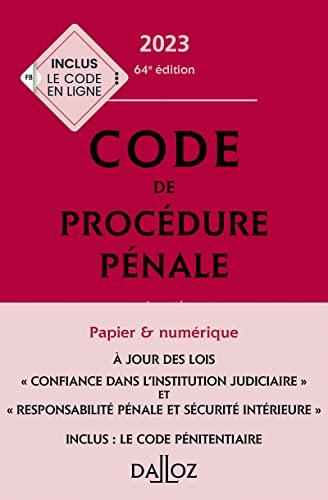 Code de procédure pénale 2023, annoté