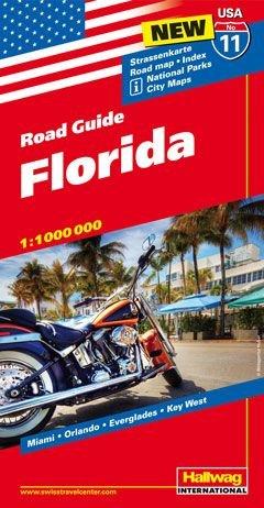 Hallwag USA Road Guide 11. Florida 1 : 1 200 000: Straßenkarte. Road map. Index. National Parks. City Maps: Miami, Orlando, Everglades, Key West