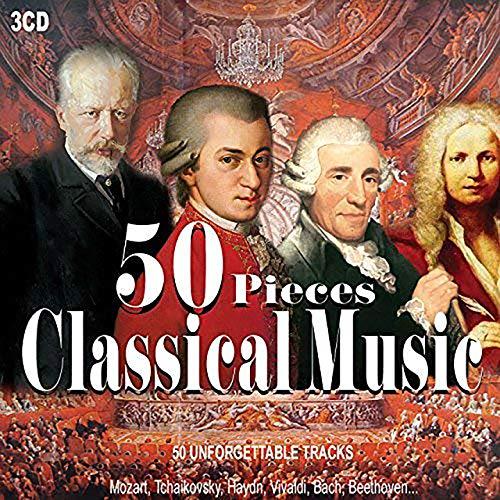 3CD 50 Pieces Classical Music, Musica Classica, Beethoven, Vivaldi, Mozart, Nocturnes, Piano Sonata, Symphony, Il Barbiere Di Siviglia, Four Season