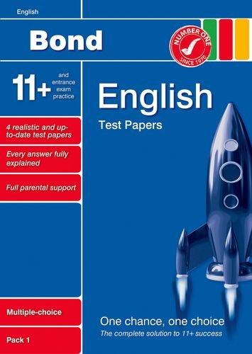 Bond 11+ Test Papers English Multiple-choice Pack 1