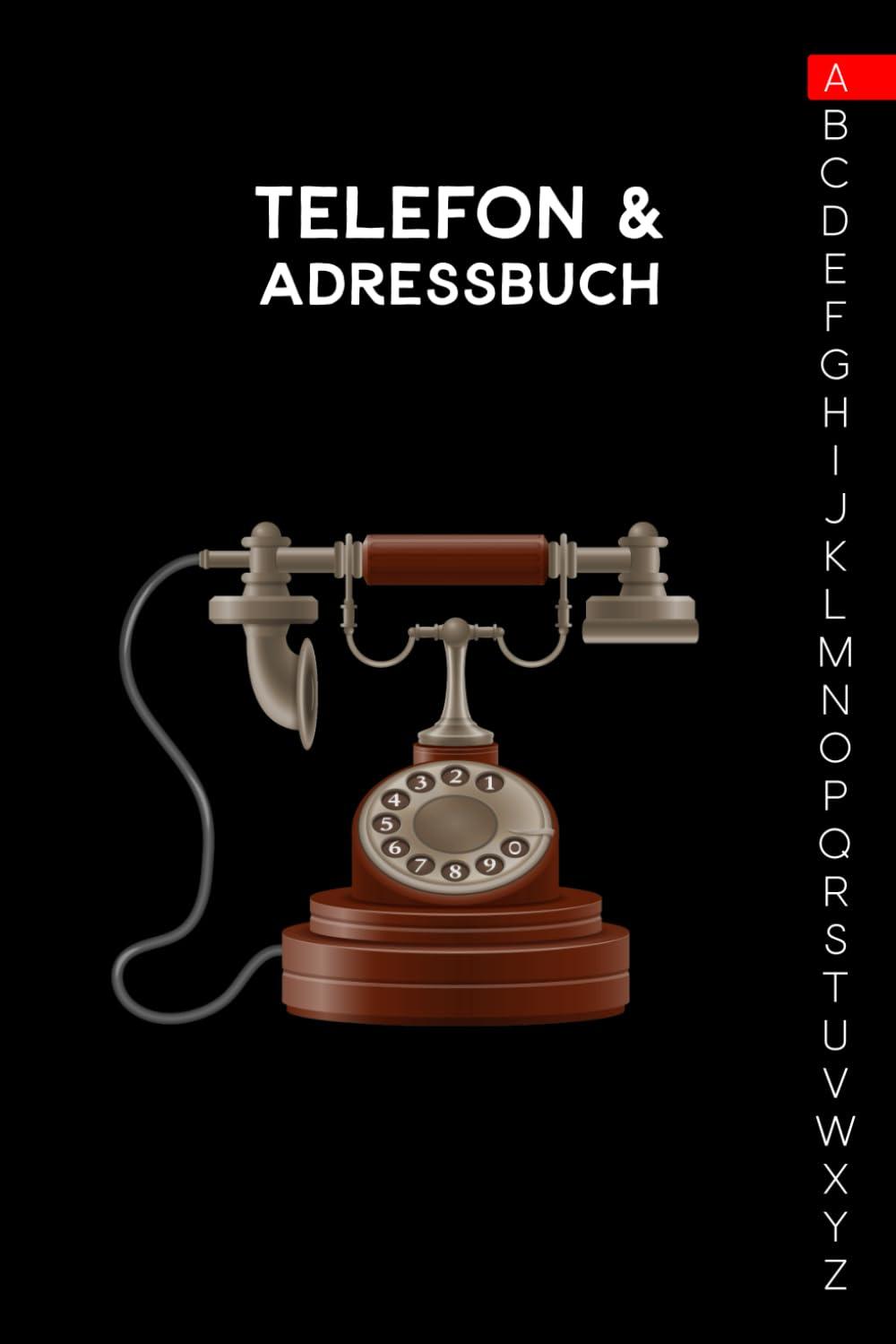 Telefon & Adressbuch: Ca. A5-Format für Adressen, Telefonnummer und Geburtstage mit A-Z Register