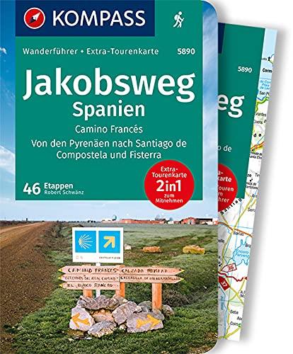 KOMPASS Wanderführer Jakobsweg Spanien: Wanderführer mit Extra-Tourenkarte 1:50.000, 60 Touren, GPX-Daten zum Download