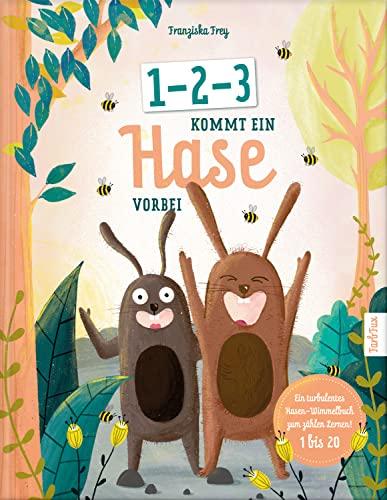 1-2-3 kommt ein Hase vorbei: Ein turbulent gereimtes Wimmelbuch zum Vorlesen und zählen lernen (1 bis 20) mit der wunderbaren Botschaft: Gemeinsam können wir alles schaffen.