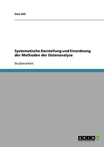 Systematische Darstellung und Einordnung der Methoden der Datenanalyse