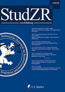 Studentische Zeitschrift für Rechtswissenschaft Ausbildung: Ausgabe 2/2016