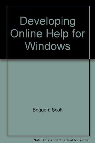 Developing Online Help for Windows/Book and Disk