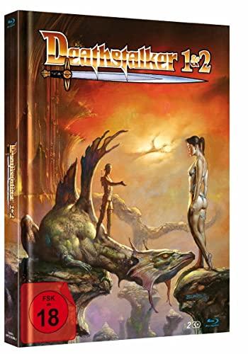 Deathstalker 1+2 - Limited Mediabook - Cover A (555 Stück, durchnummeriert) [Blu-ray]