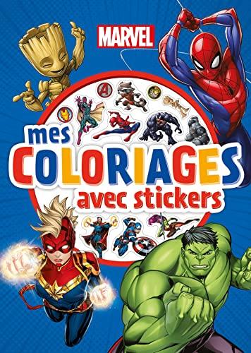 Marvel : mes coloriages avec des stickers