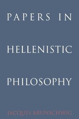 Papers in Hellenistic Philosophy