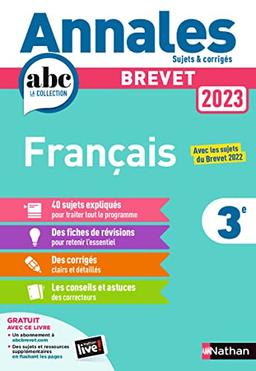 Français 3e : brevet 2023 : avec les sujets du brevet 2022