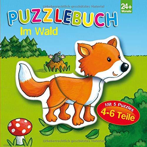 Puzzlebuch Im Wald: 5 Puzzles mit je 4-6 Teilen