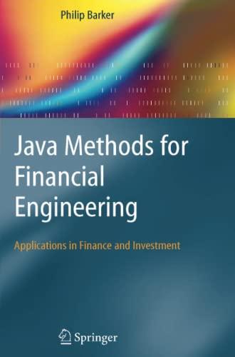 Java Methods for Financial Engineering: Applications in Finance and Investment