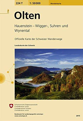 224T Olten Wanderkarte: Hauenstein - Wigger-, Suhren- und Wynental (Wanderkarten 1:50 000)