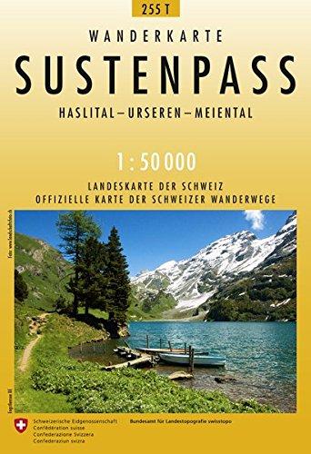 255T Sustenpass: Haslital - Urseren - Meiental (Wanderkarten 1:50 000)