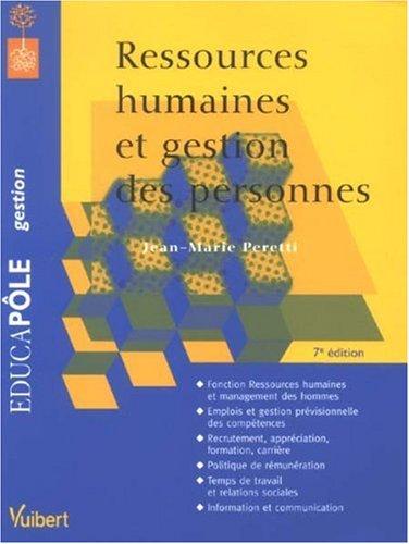 Ressources humaines et gestion des personnes