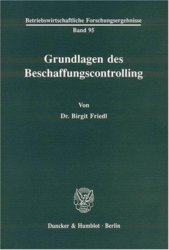 Grundlagen des Beschaffungscontrolling.