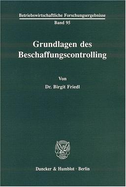 Grundlagen des Beschaffungscontrolling.