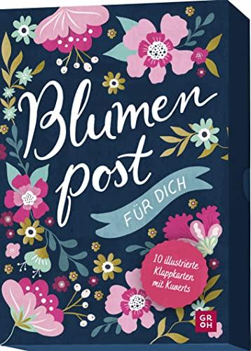 Blumenpost für dich: 10 illustrierte Klappkarten mit Kuverts