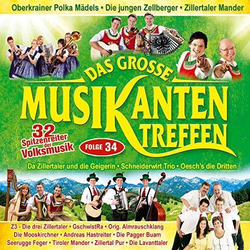 Das grosse Musikantentreffen,Folge 34; 32 Spitzenreiter der Volksmusik; Oeschs die Dritten; Zillertaler Mander; Oberkrainer Polka Mädels; Junge Zellberger; Schneiderwirt Trio; Gschwistra; Almrauschklang; Seerugge Feger