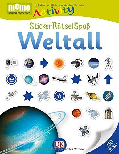 memo Activity. StickerRätselSpaß Weltall