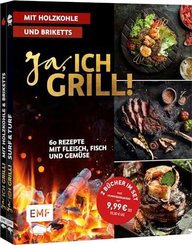 Ja, ich grill! – Mit Holzkohle und Briketts: Doppelt gut – 2 Bücher im Set: 60 Rezepte mit Fleisch, Fisch und Gemüse – mit allen Grundlagen zum Grillen