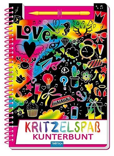 Kritzelspaß "Kunterbunt": mit 14 Kratzbildern und Kratzstift (Topmodels & Fashion, Band 1)