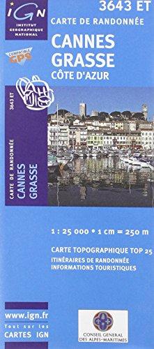 Cannes / Grasse / Côte d`Azur 1 : 25 000 (Ign Map)