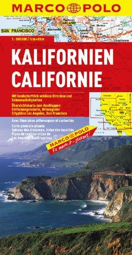 MARCO POLO Kontinentalkarte Kalifornien 1:800.000: Mit landschaftlich schönen Strecken und Sehenswürdigkeiten. Übersichtskarte zum Ausklappen, ... Citypläne Los Angeles, San Francisco