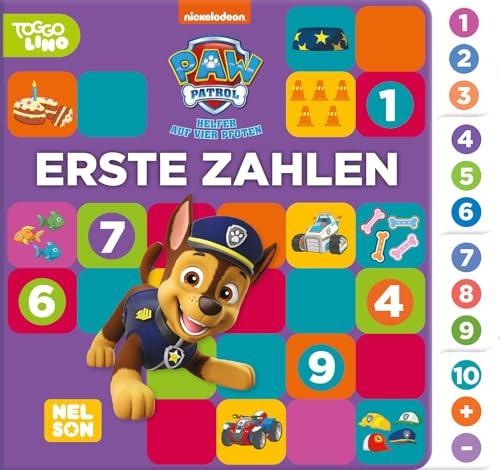 PAW Patrol Lernbuch: Erste Zahlen: Pappbilderbuch mit buntem Register | mit den Zahlen 1-10 für Kinder ab 3 Jahren