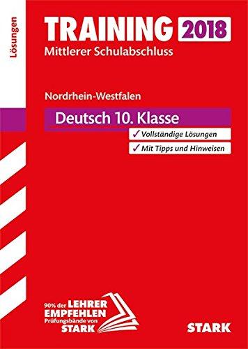 Training Mittlerer Schulabschluss NRW - Deutsch Lösungen