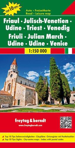 Freytag Berndt Autokarten, Friaul - Julisch-Venetien - Udine - Triest - Venedig, Top 10 Tips - Maßstab 1:150.000