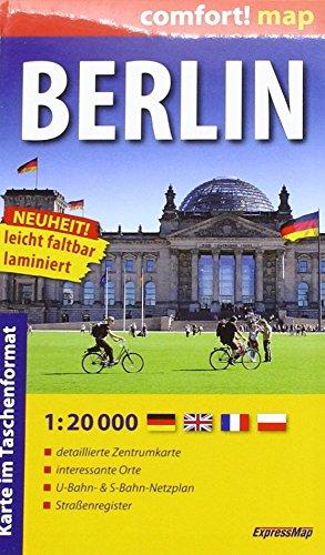 Berlin 1 : 20 000 (Deutsche Version): ExpressMap. leicht faltbar laminiert. detalierte Zentrumkarte, interessnate Orte, U-Bahn-& S-Bahn-Netztplan, Straßenregister