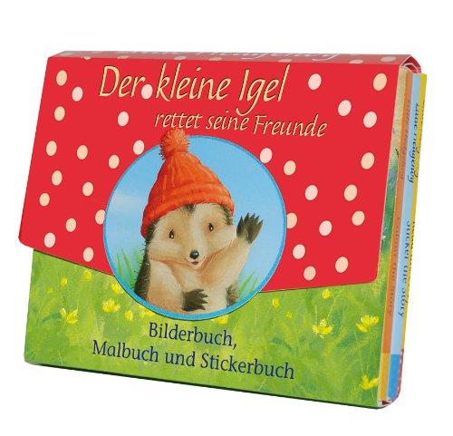 Der kleine Igel rettet seine Freunde: Bilderbuch, Malbuch, Stickerbuch