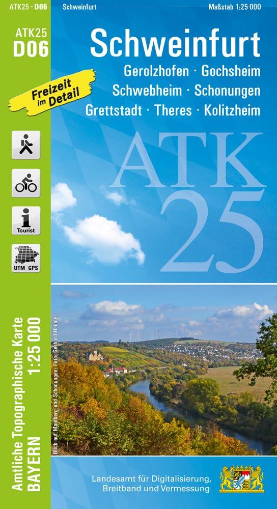 ATK25-D06 Schweinfurt (Amtliche Topographische Karte 1:25000): Gerolzhofen, Gochsheim, Schwebheim, Schonungen, Grettstadt, Theres, Kolitzheim (ATK25 Amtliche Topographische Karte 1:25000 Bayern)