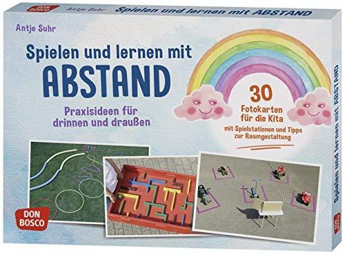 Spielen und lernen mit Abstand – Praxisideen für drinnen und draußen. 30 Fotokarten für die Kita mit Spielstationen und Tipps zur Raumgestaltung ... Ideen für Kindergruppen auf DIN-A5-Karten.)