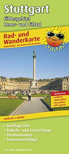 Rad- und Wanderkarte Stuttgart, Fildergebiet - Rems- und Filstal: mit Ausflugszielen, Einkehr- & Freizeittipps, wetterfest, reißfest, abwischbar, GPS-genau. 1:50000