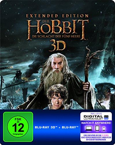 Der Hobbit: Die Schlacht der fünf Heere -  Extended Edition Steelbook (exklusiv bei Amazon.de) [3D Blu-ray] [Limited Edition]