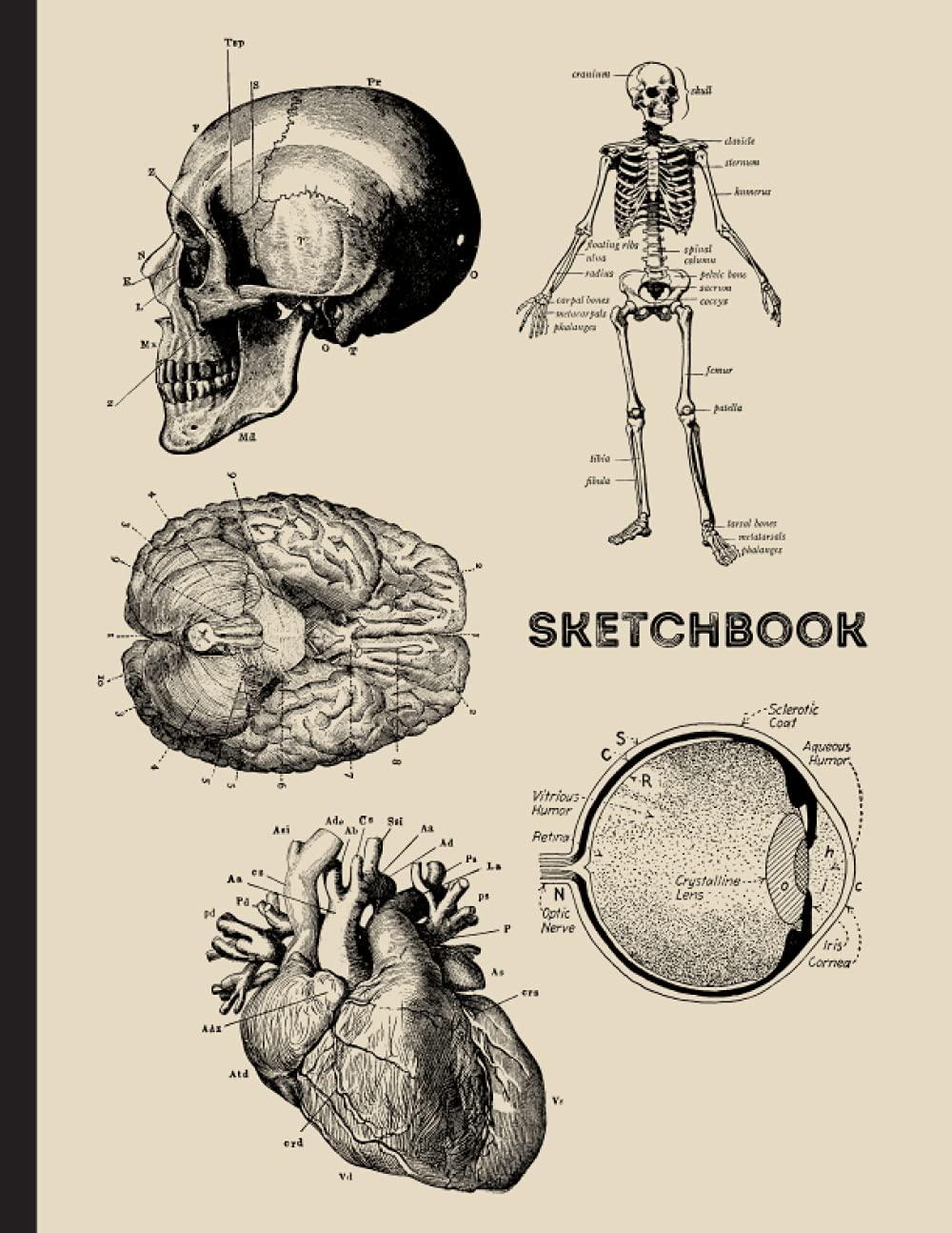 Dark Academia Sketchbook: Sketchpad For Drawing, Writing, Doodling, Journaling and Coloring, Aesthetic Sketchbook