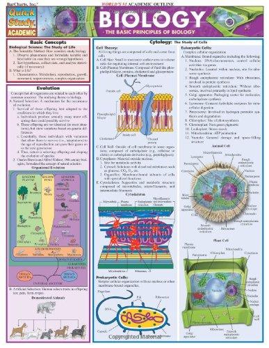 Biology Laminate Reference Chart: The Basic Principles of Biology (Quickstudy: Academic)