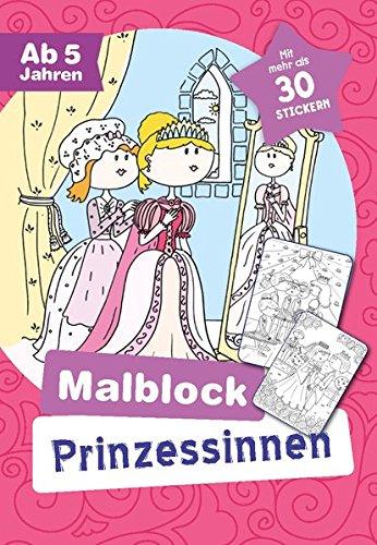 Malblock Prinzessinnen: 100 tolle Prinzessinnen-Bilder zum Ausmalen