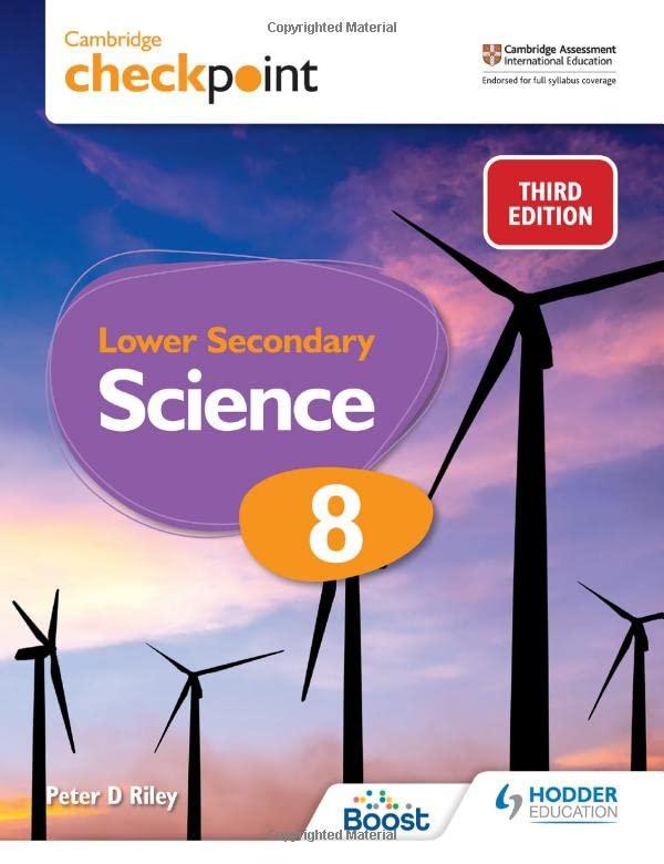 Cambridge Checkpoint Lower Secondary Science Student’s Book 8: Third Edition