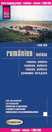 Reise Know-How Landkarte Rumänien, Moldau (1:600.000): world mapping project: Kartenbild 2seitig, exakte Höhenlinien, Höhenschichten-Relief, ... ausführlicher Ortsindex, reiß- und wasserfest