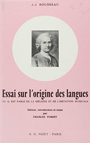 Essai sur l origine des langue