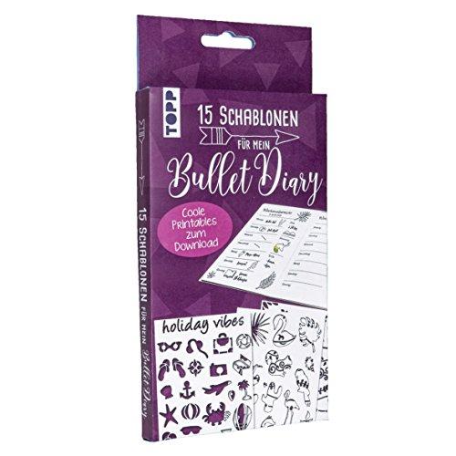 Bullet Diary Schablonen: 15 Schablonen mit 5 Bullet Diary-Seiten zum Download